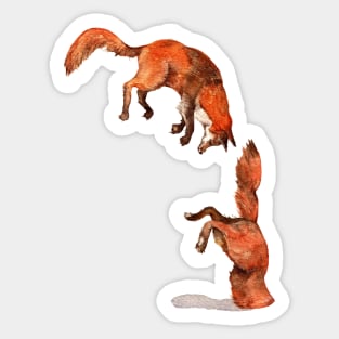 Jumping Fox Sticker